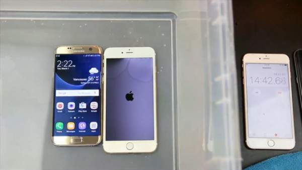 Galaxy S7 edge so độ bền với iPhone 6S Plus 7