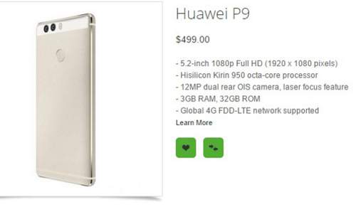 Lộ giá và cấu hình Huawei P9, P9 Max và P9 Lite 2