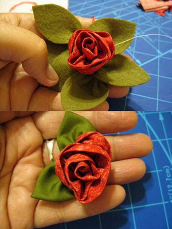 Quá đẹp với cách làm hoa hồng bằng vải chưng nhà đón Tết 7