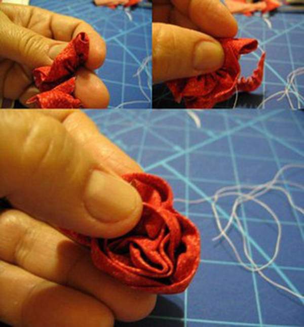 Quá đẹp với cách làm hoa hồng bằng vải chưng nhà đón Tết 5