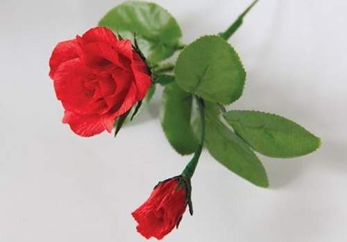 Tổng hợp cách làm hoa hồng bằng giấy nhún "dễ nhất quả đất" 13