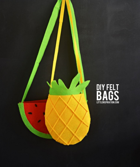 Cách làm túi xách bằng vải nỉ hình hoa quả tặng bé diện chơi 8