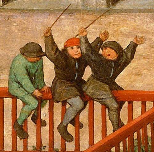 Hình ảnh những trò chơi thời ấu thơ trong bức vẽ 500 năm tuổi 9