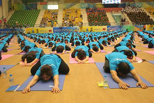 Tín đồ yoga Hà Nội nhộn nhịp hội tụ và khoe tài 12