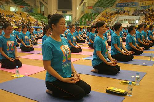 Tín đồ yoga Hà Nội nhộn nhịp hội tụ và khoe tài 3