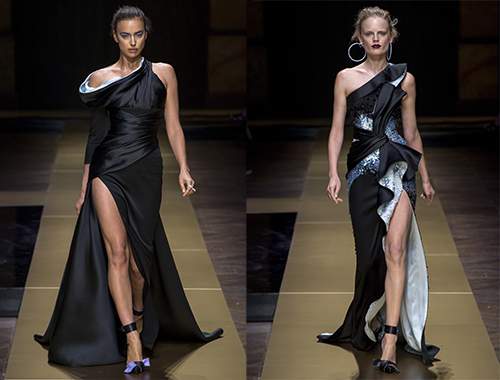 Những nếp gấp mượt mà trên váy đầm cao cấp Atelier Versace 51