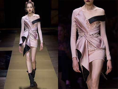 Những nếp gấp mượt mà trên váy đầm cao cấp Atelier Versace 24