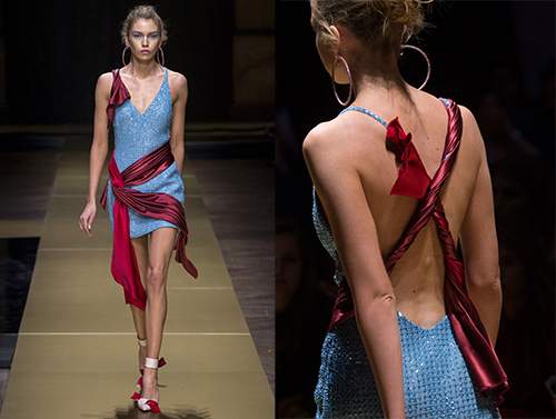 Những nếp gấp mượt mà trên váy đầm cao cấp Atelier Versace 15