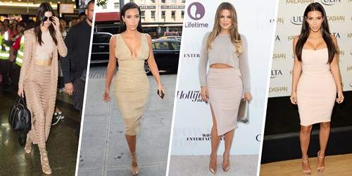 20 chiếc váy nude tuyệt đỉnh giúp chị em Kardashian luôn nóng bỏng 3