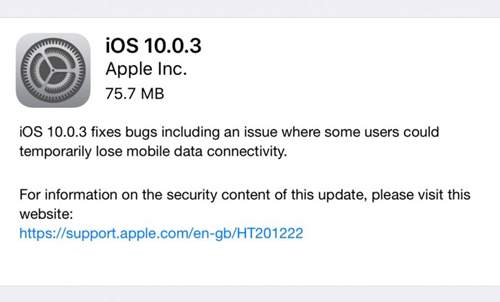 iPhone 7 nhận bản iOS 10.0.3, sửa lỗi mất sóng 2