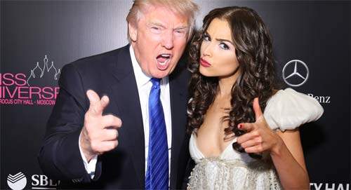 Ông Donald Trump và những lần bị "bao vây" bởi hoa hậu 7