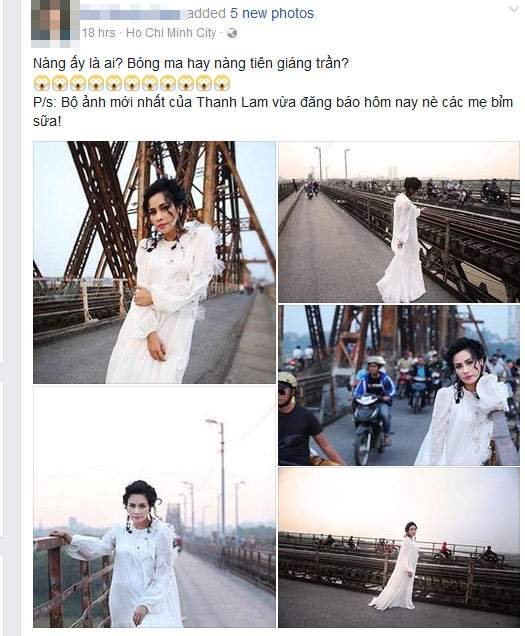 Mạng xã hội "nổi sóng" vì bộ ảnh Thanh Lam thả dáng trên cầu Long Biên 3