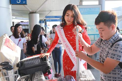 200kg là số hành lý Lệ Hằng "vác" tới  Miss Universe 2016 8