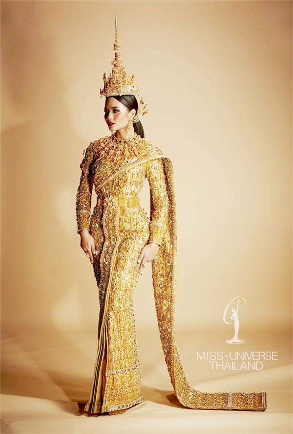 Choáng váng vì váy đính 300.000 viên kim cương của Hoa hậu Hoàn vũ Thái Lan 9