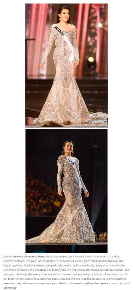 Váy dạ hội đẹp xuất sắc, tin vui lại đến với Lệ Hằng tại Miss Universe 2016 6