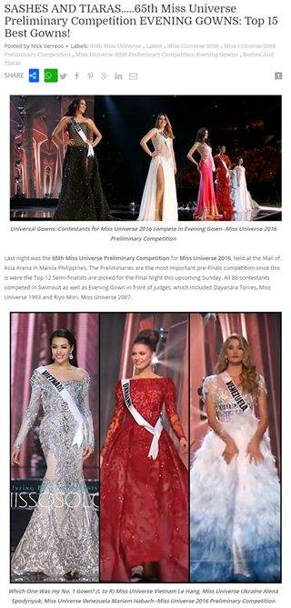 Váy dạ hội đẹp xuất sắc, tin vui lại đến với Lệ Hằng tại Miss Universe 2016 3