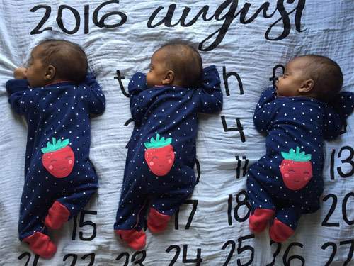 Ca sinh 3 bé gái da màu giống hệt nhau "yêu không tả nổi" 33