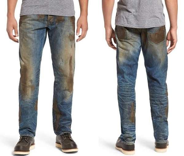 Quần jeans "dính bùn" bẩn lem nhem có giá 10 triệu đồng gây choáng 3