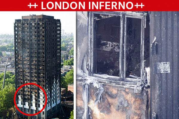 Hình ảnh ghê sợ bên trong chung cư London bị lửa thiêu 4