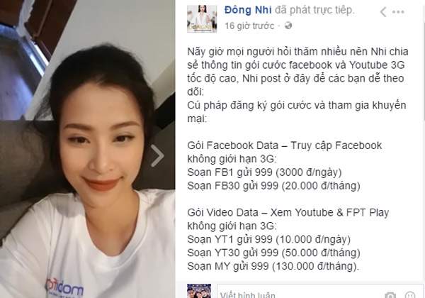 Sao Việt chia sẻ bí kíp “triệu view” với Facebook data 3.000 đ/ngày 2