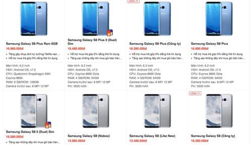 Samsung Galaxy S8 bán dưới giá, loạn giá 3
