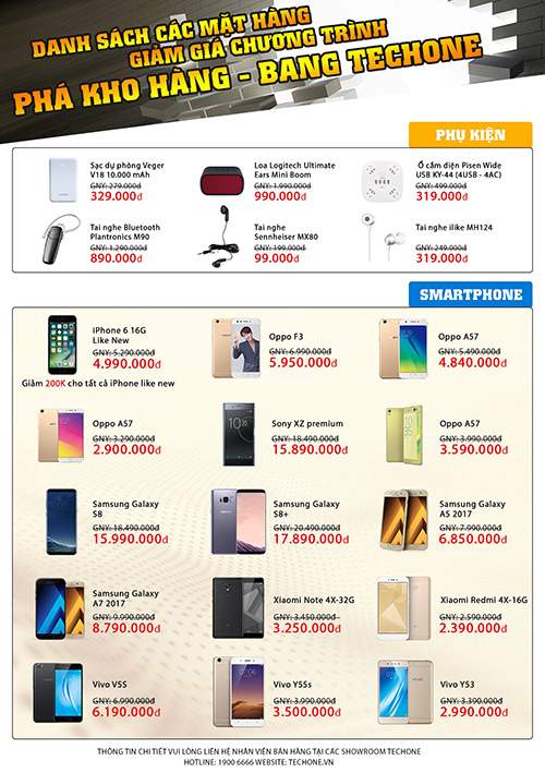 Smartphone sale sập sàn- Phá kho hàng TechOne 2