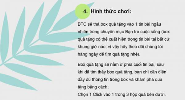 Công bố danh sách trúng thưởng chương trình Box quà tặng tuần từ 18-21 tháng 7 2