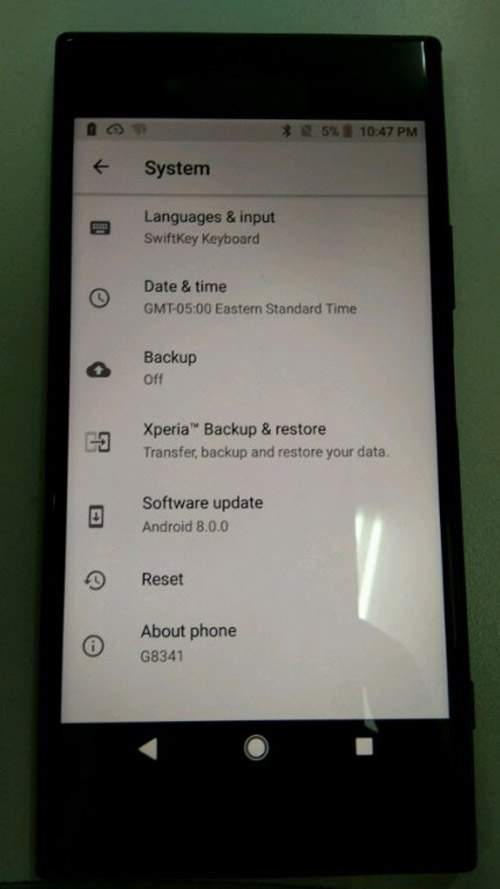 Lộ ảnh thực tế Sony Xperia XZ1 chạy Android 8.0 5