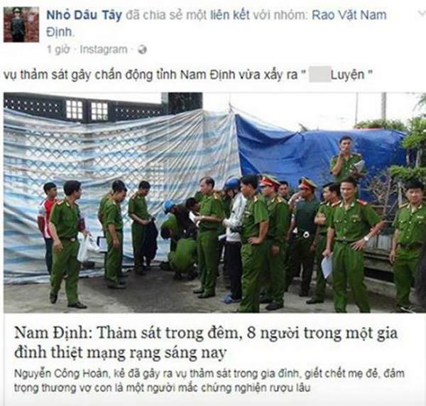 Lộ diện người bịa đặt tin "thảm án 8 người chết ở Nam Định"