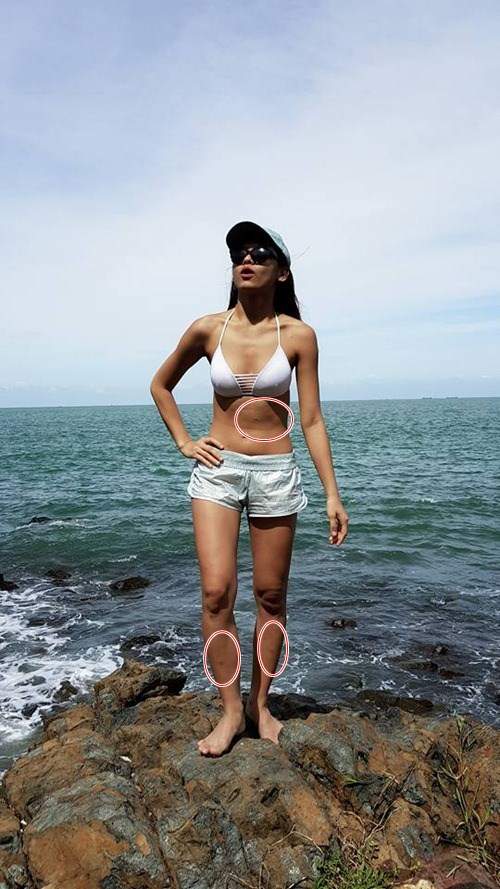 Khoe hình bikini, ứng viên nặng ký Hoa hậu Hoàn vũ lộ miếng dán ngực kém duyên 3