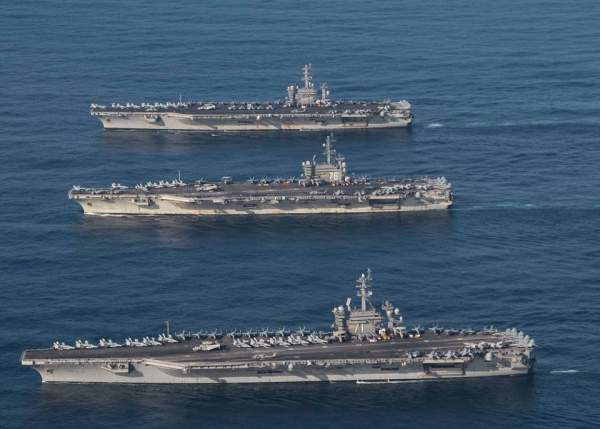 3 tàu sân bay Mỹ tập trận, Triều Tiên dọa chiến tranh hạt nhân