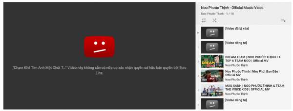 MV 30 triệu lượt xem của Noo Phước Thịnh bất ngờ biến mất khỏi YouTube
