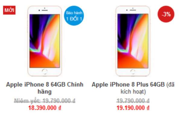 Giáp Tết, giá bán iPhone 8, 8 Plus không ngừng giảm mạnh 2