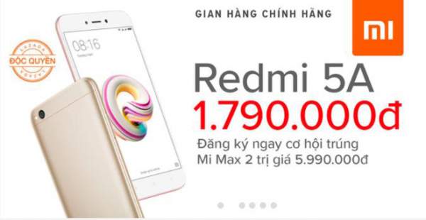 Xiaomi Redmi 5A bán với giá sốc 1.790.000đ mở bán trên Lazada 5