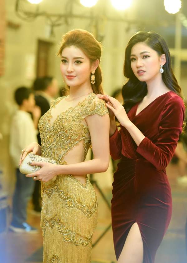 Hoa hậu Nguyễn Thị Huyền quyến rũ sánh đôi cùng Tấn Minh 9