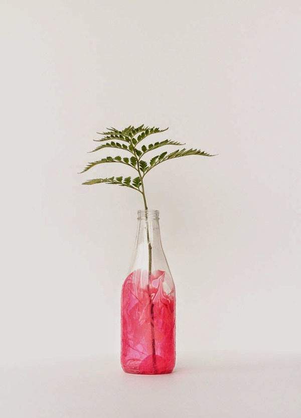 5 cách làm lọ hoa đơn giản tái chế từ chai thủy tinh 11