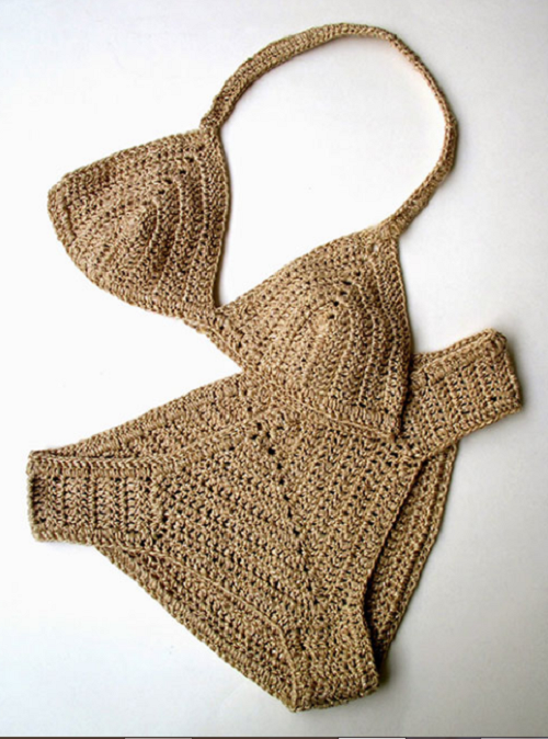 Cách móc bikini bằng len kiểu cổ yếm 'hot điên đảo' hè này 15