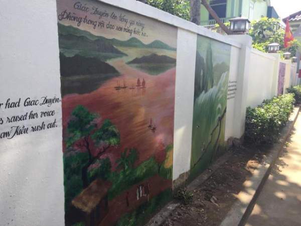 Độc đáo con đường bích họa trên quê hương Đại thi hào Nguyễn Du 5