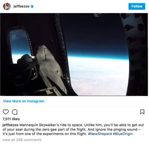 Công ty Blue Origin có thể sẽ cho du khách thám hiểm không gian trong năm nay 2