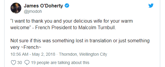 Tổng thống Pháp gây "bão" mạng vì khen vợ Thủ tướng Australia "ngon" 2