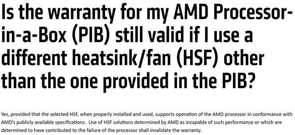 AMD sẽ không bảo hành các chip dùng tản nhiệt không chính hãng? 2