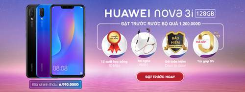 Đã có thể đặt mua Huawei Nova 3i tại FPT Shop