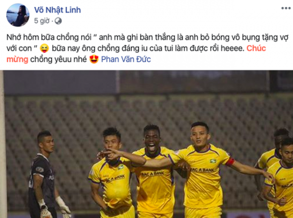 Cầu thủ Phan Văn Đức tặng bàn thắng cho vợ và con theo cách đặc biệt 5