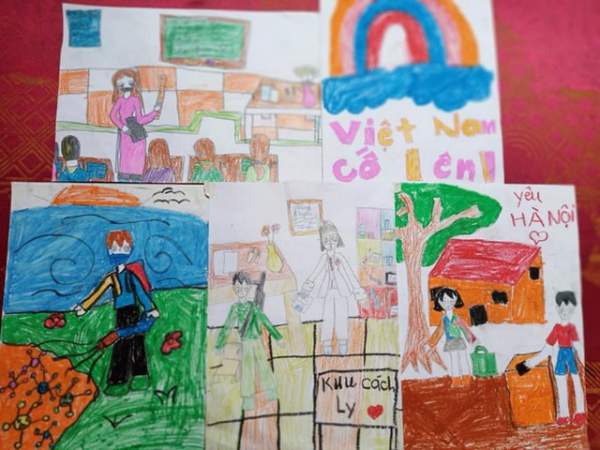 Bé gái lớp 2 viết thư gửi Phó Thủ tướng, vẽ tranh cổ động chống Covid-19 6