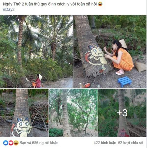 Ở nhà tránh Covid-19, cô gái Trà Vinh trang trí vườn dừa gây chú ý 2