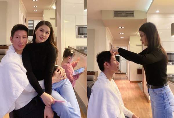 Để vợ cắt tóc mùa dịch, chồng Á hậu Diễm Trang được dân mạng khen “can đảm”