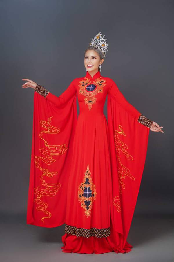 Hoa hậu doanh nhân Kimmy Bùi nền nã trong trang phục áo dài truyền thống 5