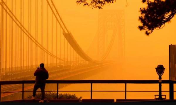 New York ô nhiễm nhất thế giới do cháy rừng Canada 1