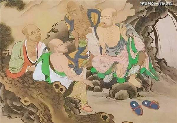 Dép xỏ ngón xuất hiện trong tranh La Hán 1.000 năm tuổi 3