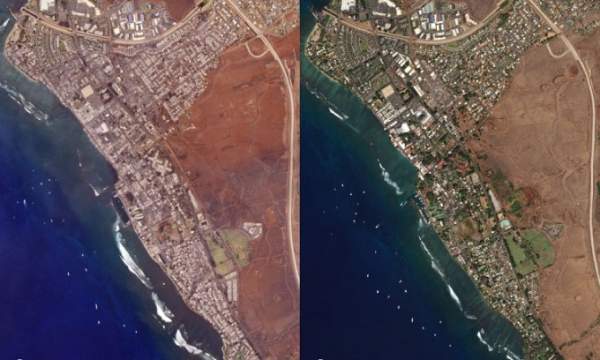 "Bão lửa" ở thị trấn Hawaii nhìn từ vũ trụ 2